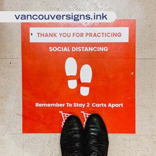 Social Distancing Floor Decals